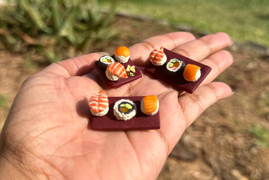 Miniature Sushi Plates | Polymer Clay Sushi