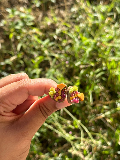 Tiny Heart Charcuterie Stud Earrings